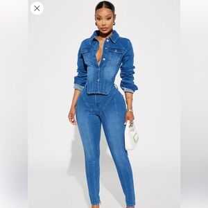 Maison Stretch denim trucker jacket